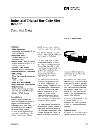 HBCS-7150 datasheet: Industrial digital bar code slot reader HBCS-7150