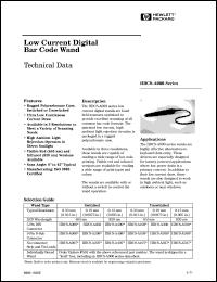 HBCS-A200 datasheet: Low current digital bar code wand HBCS-A200