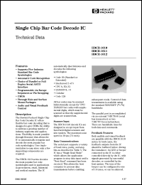 HBCR-1611 datasheet: Single chip bar code decode IC HBCR-1611