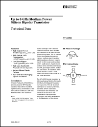 AT-42086-TR1 datasheet: Up to 6GHz medium power silicon bipolar transistor AT-42086-TR1