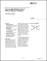 AT-42035 datasheet: UP to 6GHz medium power silicon bipolar transistor AT-42035