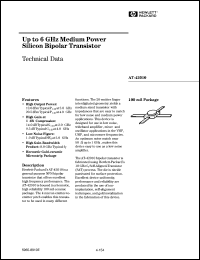 AT-42010 datasheet: UP to 6GHz medium power silicon bipolar transistor AT-42010