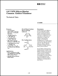 AT-38086-TR1 datasheet: 4.8V NPN silicon bipolar common emitter transistor AT-38086-TR1