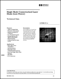 LST0623-SC-A datasheet: Single mode SC connectorized laser transmitter module LST0623-SC-A