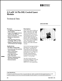 LSC2110-622-ST datasheet: 2.5mW 14 pin DIL cooled laser module LSC2110-622-ST