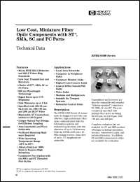 HFBR-1402M datasheet: Low cost, miniature fiber optic component with ST, SMA, SC and FC ports HFBR-1402M