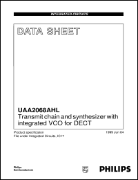 UAA2068AHL datasheet: Transmit chain and synthesizer with integrated VCO for DECT UAA2068AHL