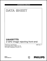 UAA2077TS datasheet: 2 GHz image rejecting front-end UAA2077TS