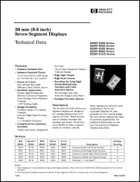 HDSP-3900 datasheet: 20mm (0.8inch) seven segment display HDSP-3900