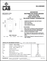 BUL58BSMD datasheet: 100V Vce, 12A Ic, 20MHz NPN bipolar transistor BUL58BSMD