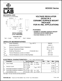 BZX55C15CSM datasheet: 15V, 5mA Reference diode BZX55C15CSM
