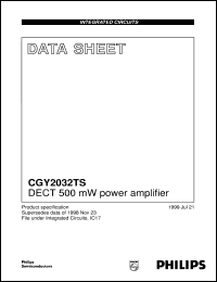 CGY2032TS datasheet: DECT 500 mW power amplifier CGY2032TS