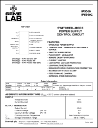 IP5560J datasheet: Switched mode power supply control circuit IP5560J