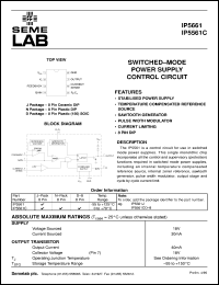 IP5561J datasheet: Switched mode power supply control circuit IP5561J