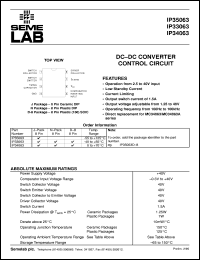 IP35063J-883B datasheet: DC to DC converter IP35063J-883B