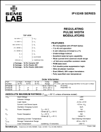 IP2524BN datasheet: Regulating Pulse Width Modulator IP2524BN