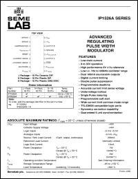 IP1526AJ-BSS2 datasheet: Advanced Regulating Pulse Width Modulator IP1526AJ-BSS2