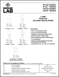 IP323V-05 datasheet: 3.0A, 5V Positive Voltage Regulator IP323V-05