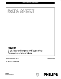 FB2031BB datasheet: 9-bit latched/registered/pass-thru Futurebus+ transceiver FB2031BB