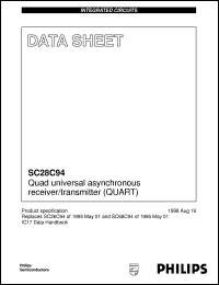 SC28C94C1N datasheet: Quad universal asynchronous receiver/transmitter (QUART) SC28C94C1N
