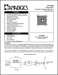 AIT1000M datasheet: Pico tuner AIT1000M