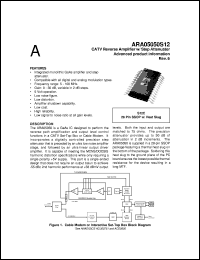 ARA05050S12C datasheet: CATV reverse amplifier w/step attenuator ARA05050S12C