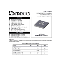 AWT6102M2 datasheet: EGSM/DCS/PCS triple band power amplifier module AWT6102M2
