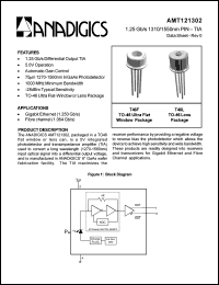 AMT121302T46F datasheet: VHF/UHF CATV/TV tuner downconverter AMT121302T46F