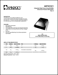 AWT9221S11 datasheet: Integrated high power amp 900 MHz AWT9221S11