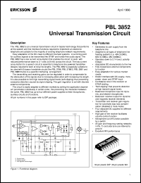 PBL3852 datasheet: Universal transmission circuit PBL3852
