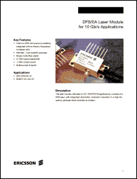 PGT20403 datasheet: DFB/EA laser module for 10 Gb/s applications PGT20403