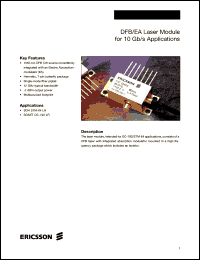 PGT20405 datasheet: DFB/EA laser module for 10 Gb/s applications PGT20405