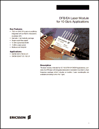 PGT20406 datasheet: DFB/EA laser module for 10 Gb/s applications PGT20406