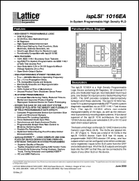 ISPLS1016EA-200LT44 datasheet: 200 MHz in-system prommable high density PLD ISPLS1016EA-200LT44