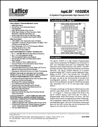 ISPLS1032EA-170LT100 datasheet: 170 MHz in-system prommable high density PLD ISPLS1032EA-170LT100