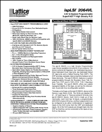 ISPLSI2064VL-165LT44 datasheet: 165 MHz 2.5V in-system prommable superFAST high density PLD ISPLSI2064VL-165LT44