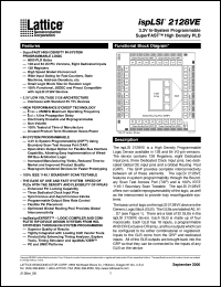 ISPLSI2128VE-180LQ160 datasheet: 180 MHz 3.V in-system prommable superFAST high density PLD ISPLSI2128VE-180LQ160