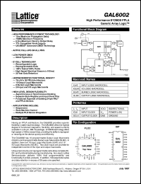 GAL6002B-15LJ datasheet: High performance E2 CMOS FPL generic array logic GAL6002B-15LJ