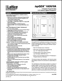 ISPGDX160VA-3B208 datasheet: In-system programmable 3.3V generic digital crosspoint ISPGDX160VA-3B208