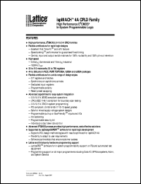 M4A3-192/96-6FAC datasheet: 6.0ns: high performance E2 CMOS in-system programmable logic M4A3-192/96-6FAC