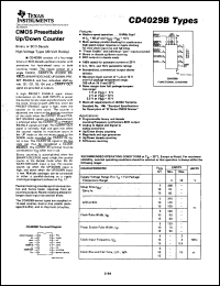 CD4029BF datasheet:  CMOS PRESETTABLE UP/DOWN COUNTER CD4029BF