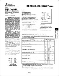 CD4516BE datasheet:  CMOS PRESETTABLE BINARY UP/DOWN COUNTER CD4516BE