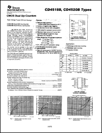 CD4520BF3A datasheet:  CMOS DUAL BINARY UP-COUNTER CD4520BF3A