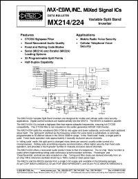 MX214P datasheet: Variable split band inverter MX214P
