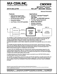 MX929P4 datasheet: Motient/ardis RD-LAP MDC4800 modem MX929P4