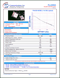 PLL0930A datasheet: High current 900-960 MHz PLL (Phase Locked Loop) PLL0930A