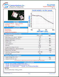PLL2716A datasheet: Low current 2715-2717 MHz PLL (Phase Locked Loop) PLL2716A