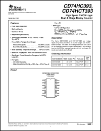 CD54HCT393F3A datasheet:  HIGH SPEED CMOS LOGIC DUAL 4-STAGE BINARY COUNTER CD54HCT393F3A