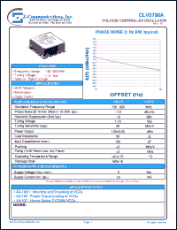 CLV0798A datasheet: 730-920 MHz VCO (Voltage Controlled Oscillator) CLV0798A