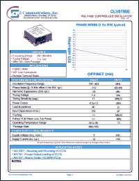 CLV0795E datasheet: 797-803 MHz VCO (Voltage Controlled Oscillator) CLV0795E